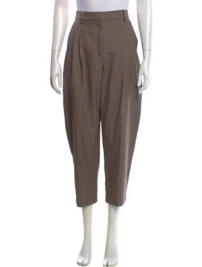 Pre-owned Stella Mccartney Wool Wide Leg Pants In Brown