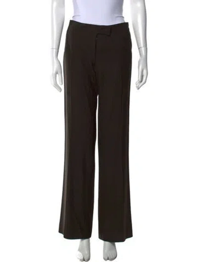 Pre-owned Stella Mccartney Wool Wide Leg Pants In Brown