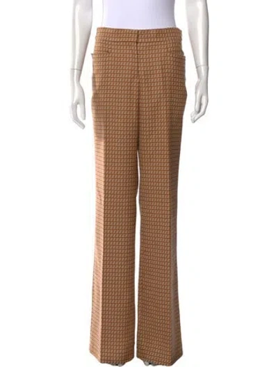 Pre-owned Stella Mccartney Wool Wide Leg Pants In Brown