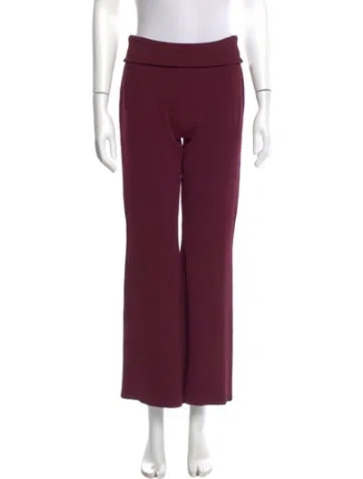 Pre-owned Stella Mccartney Wool Wide Leg Pants In Burgundy
