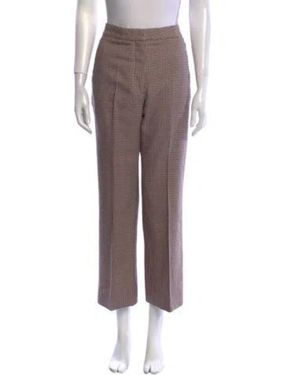 Pre-owned Stella Mccartney Wool Wide Leg Pants In Burgundy