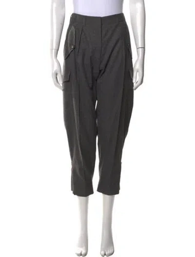 Pre-owned Stella Mccartney Wool Wide Leg Pants In Gray