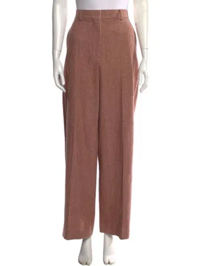 Pre-owned Stella Mccartney Wool Wide Leg Pants In Pink