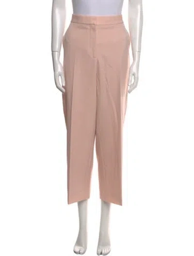 Pre-owned Stella Mccartney Wool Wide Leg Pants In Pink