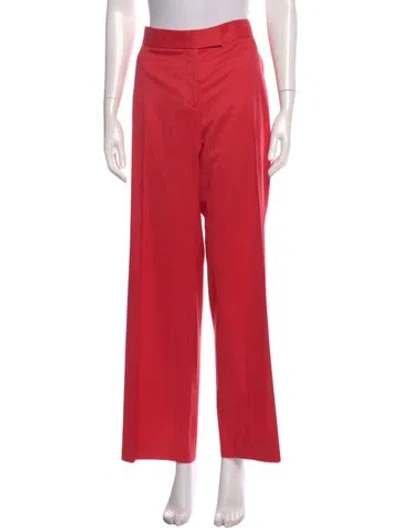 Pre-owned Stella Mccartney Wool Wide Leg Pants In Pink