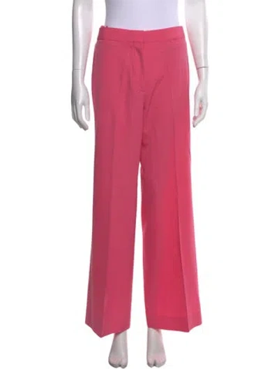 Pre-owned Stella Mccartney Wool Wide Leg Pants In Pink