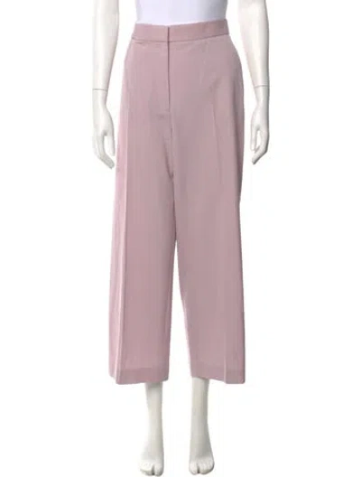 Pre-owned Stella Mccartney Wool Wide Leg Pants In Purple