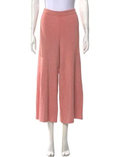 Pre-owned Stella Mccartney Wool Wide Leg Pants In Red