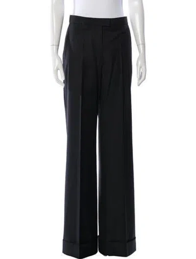 Pre-owned Stella Mccartney Wool Wide Leg Pants W/ Tags In Black