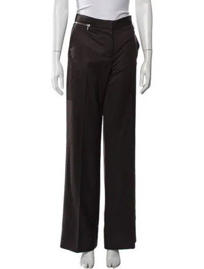 Pre-owned Stella Mccartney Wool Wide Leg Pants W/ Tags In Brown