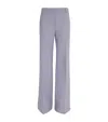 Stella Mccartney Wool Wide-leg Tailored Trousers In Purple