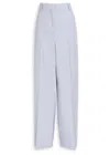 Stella Mccartney Loose Straight Leg Wool Canvas Trousers