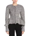 Stella Mccartney Speckled Wool-blend Tweed Jacket In Multi