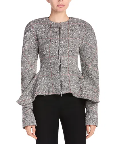 STELLA MCCARTNEY STELLA MCCARTNEY WOOL-BLEND SPECKLED PEPLUM JACKET