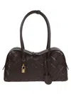 Stella Mccartney Woven Crossbody Bag With Decorative Padlock