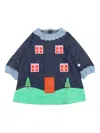 Stella Mccartney Woven Dress In Blue