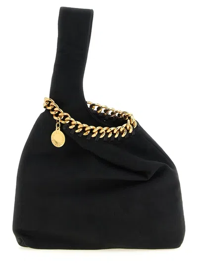 Stella Mccartney 'wristlet' Suede Handbag In Black