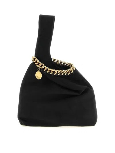 Stella Mccartney 'wristlet' Suede Handbag In Black