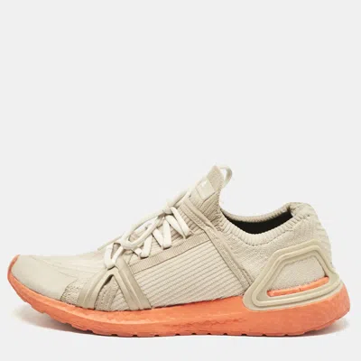 Pre-owned Stella Mccartney X Adidas Beige Knit Fabric Ultraboost 20 Sneakers Size 42.5