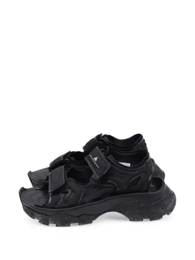 Pre-owned Stella Mccartney X Adidas Hika Touch-strap Sandals In Black