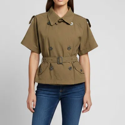 Pre-owned Stella Mccartney X Adidas Military Green Double Breasted Top Xs