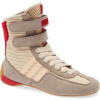 Stella Mccartney Rasant 2.0 Vegan And Mesh-trimmed Canvas High-top Sneakers In Neutral