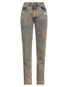 Stella Mccartney X Disney Woman Jeans Apricot Size M Cotton, Elastane In Orange