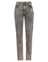 Stella Mccartney X Disney Woman Jeans Khaki Size S Cotton, Elastane In Beige