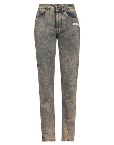 Stella Mccartney X Disney Woman Jeans Khaki Size S Cotton, Elastane In Beige