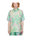 Stella Mccartney X Ed Curtis Oil Swirl Shirt In Green