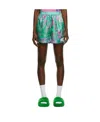 Stella Mccartney X Ed Curtis Oil Swirl Shorts In Green