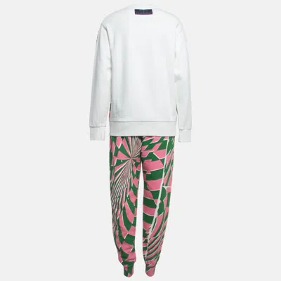 Pre-owned Stella Mccartney X Ed Curtis Printed Cotton Sweatshirt And Pants Xs/s In Multicolor