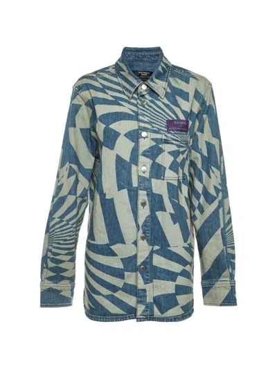 Pre-owned Stella Mccartney X Ed Curtis Psychedelic-print Jacket In Blue