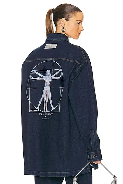 Stella Mccartney X Sorayama Denim Shirt In Dark Blue