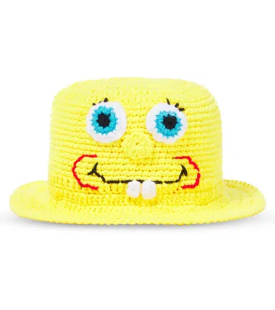 Stella Mccartney Kids' X Spongebob Crochet Bucket Hat In Yellow