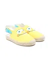 Stella Mccartney Bestickte Espadrilles Aus Canvas In Yellow