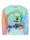 Stella Mccartney X Spongebob Squarepants Embroidered Crew-neck Sweater In 蓝色