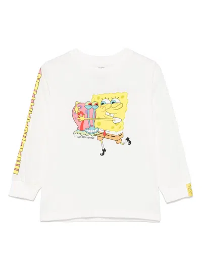 Stella Mccartney Kids' X Spongebob Squarepants Printed T-shirt In White