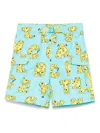 Stella Mccartney Printed Swim Trunks In Blue