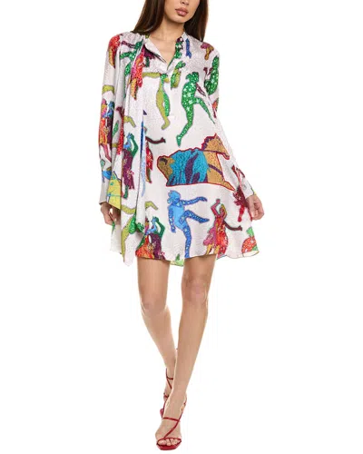 Stella Mccartney X The Beatles Leonora Silk Shirtdress In White