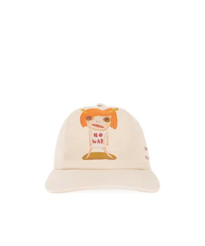 Stella Mccartney X Yoshitomo Nara Joint Logo Baseball Cap In Nude