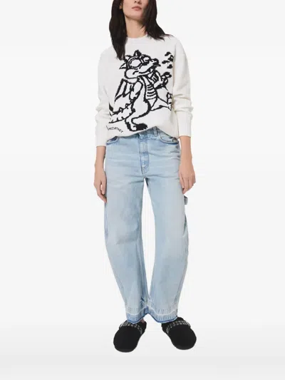 Stella Mccartney Year Of The Dragon Oversized Jumper In White
