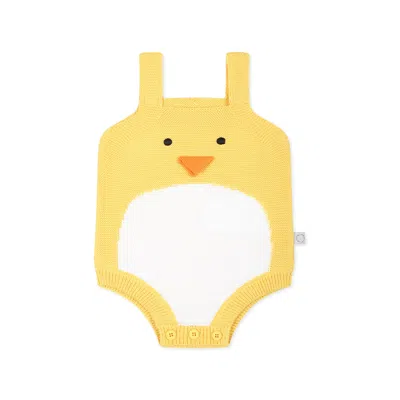 Stella Mccartney Yellow Bodysuit For Baby Boy With Chick