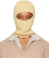 Stella Mccartney Yellow Ribbed Balaclava In 9203 Butter