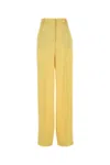 Stella Mccartney Stella Mc Cartney Yellow Satin Wide Leg Pant In Yellow
