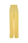 Stella Mccartney Stella Mc Cartney Yellow Satin Wide Leg Pant In Camomille