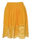 Stella Mccartney Yellow Skirt With Lace In Yellow