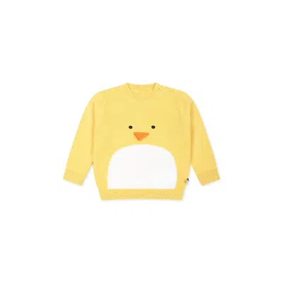 Stella Mccartney Yellow Sweater For Baby Boy With Chick