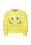 Stella Mccartney Yellow Sweater For Girl With Spongebob In Yellow