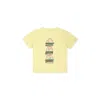 Stella Mccartney Yellow T-shirt For Baby Boy With Hamburger Print In Yellow